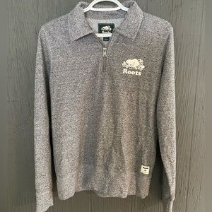 Roots 1/4 Zip salt/pepper sweater